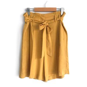 Mustard/gold Yellow Shorts with tie